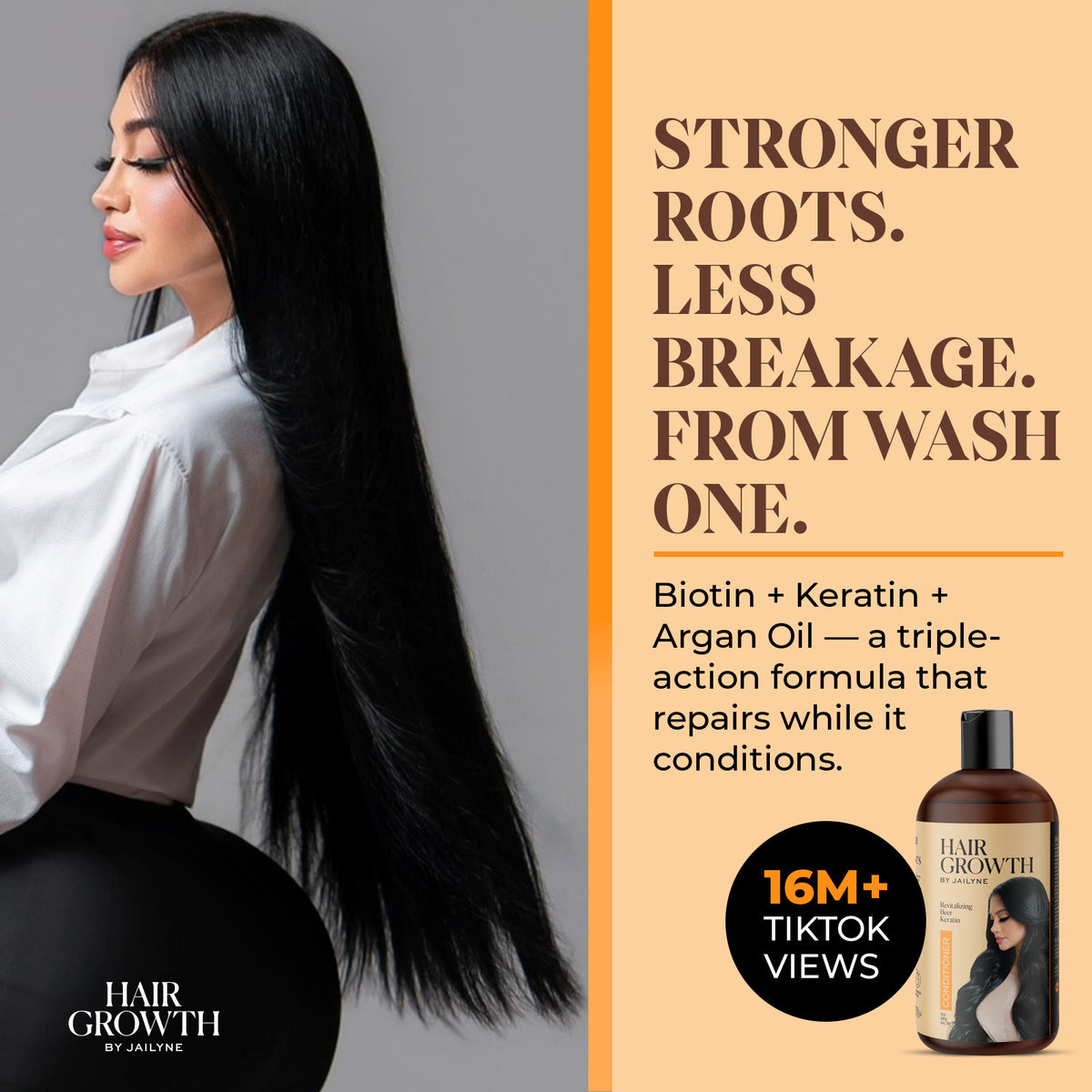 Revitalizing Growth Conditioner - Vegan Keratin & Beer Formula (16 oz)