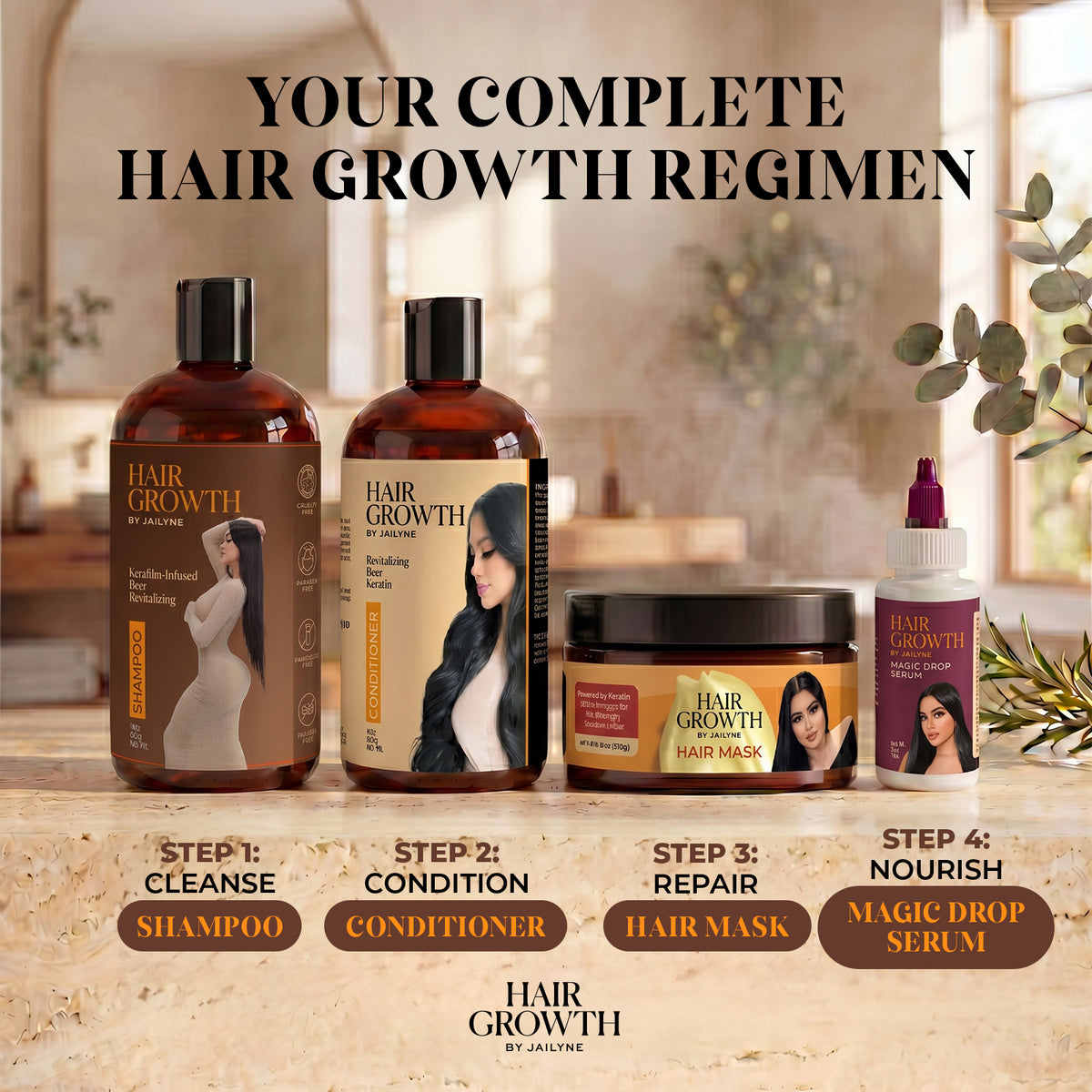 Intensive Repair Hair Mask - Hydrating Growth Treatment (8 oz)