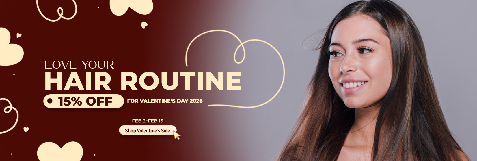 Hair Growth by Jailyne mobile banner: Love your hair routine, 15% off for Valentine’s Day 2026, Feb 2 to Feb 15.