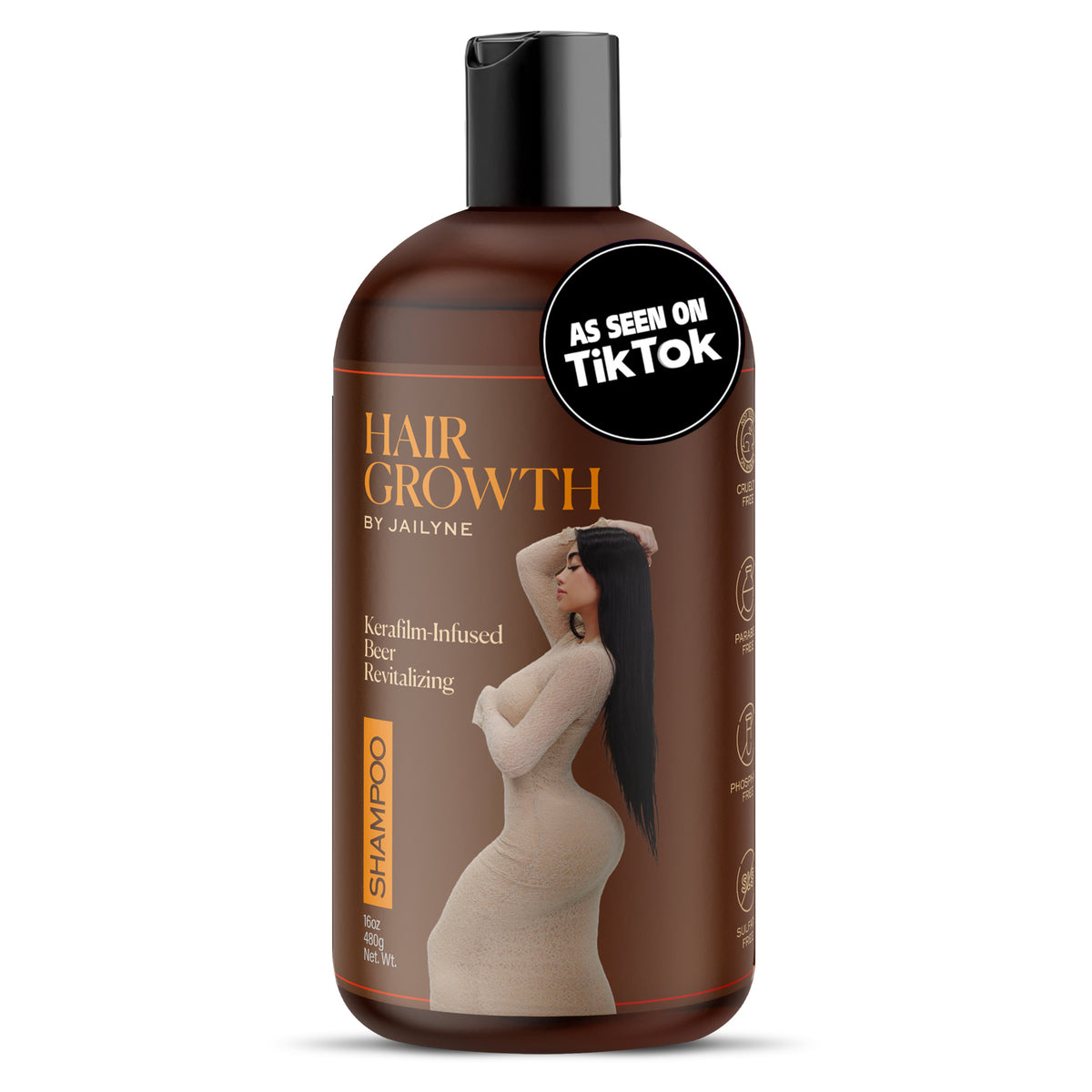 Revitalizing Hair Growth Shampoo - Beer & Vegan Keratin Formula (16 oz)