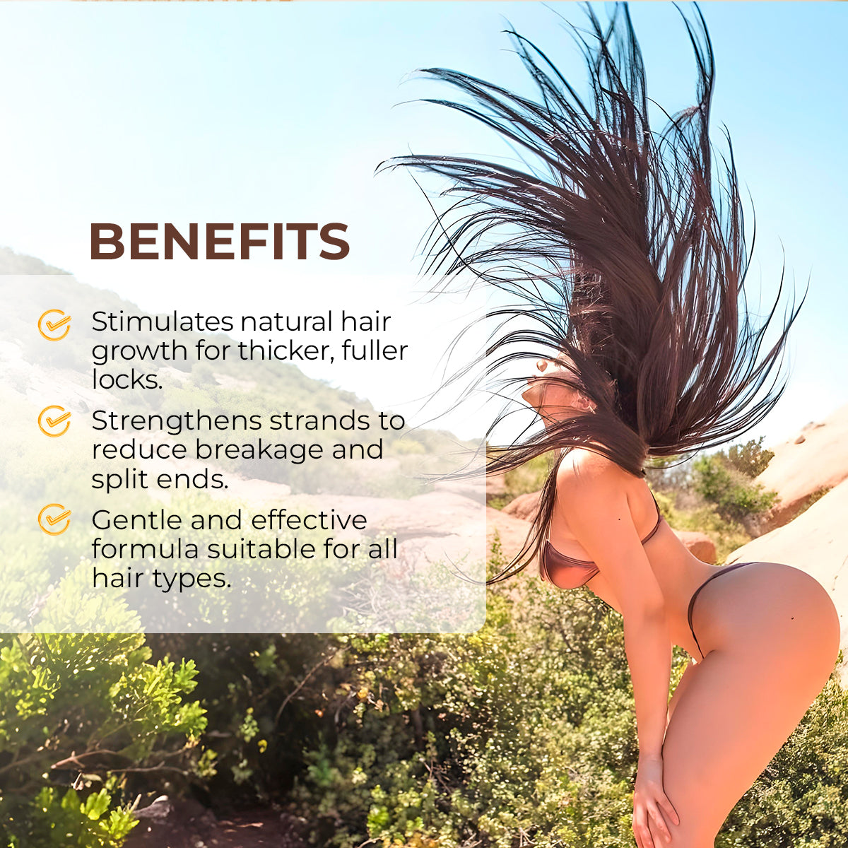 Hair Growth Mask by Jailyne - Benefits include reduced breakage, improved volume, and stronger strands.